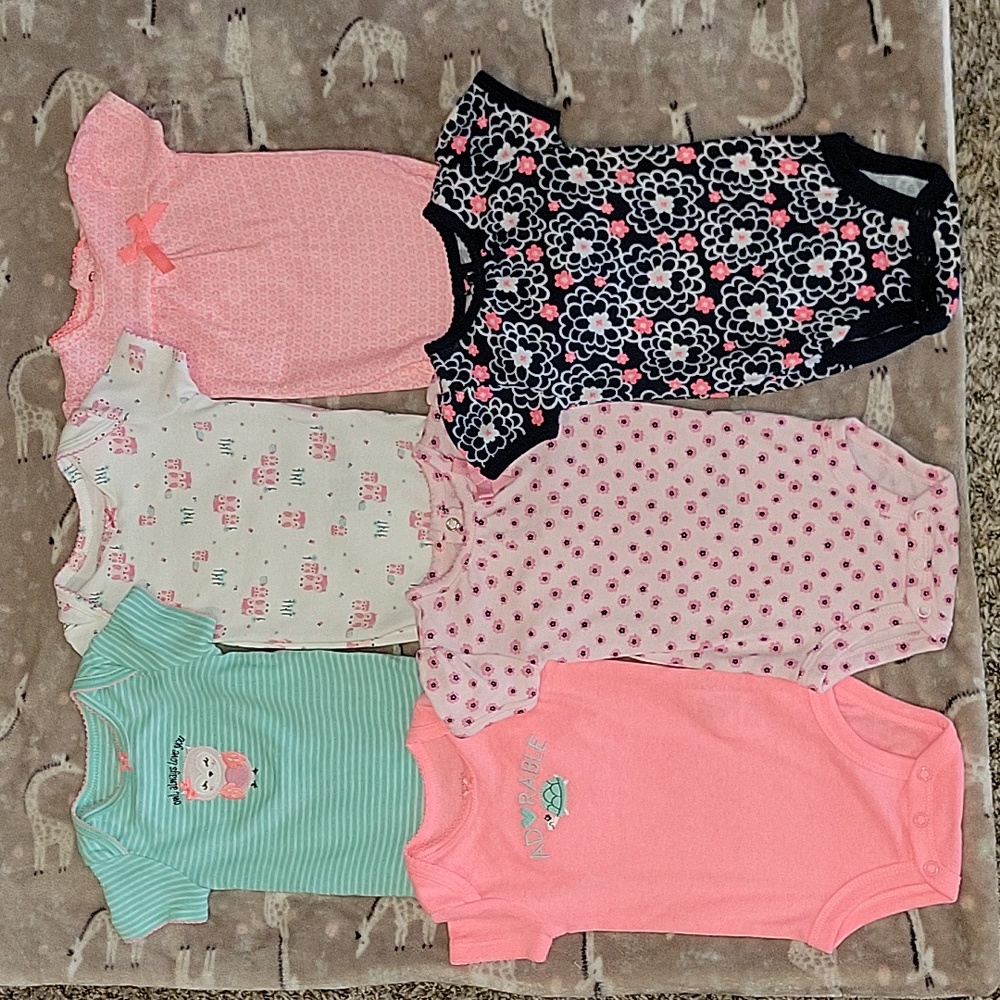 Carter's Baby Girl 6Pack Short Sleeve BodySuit